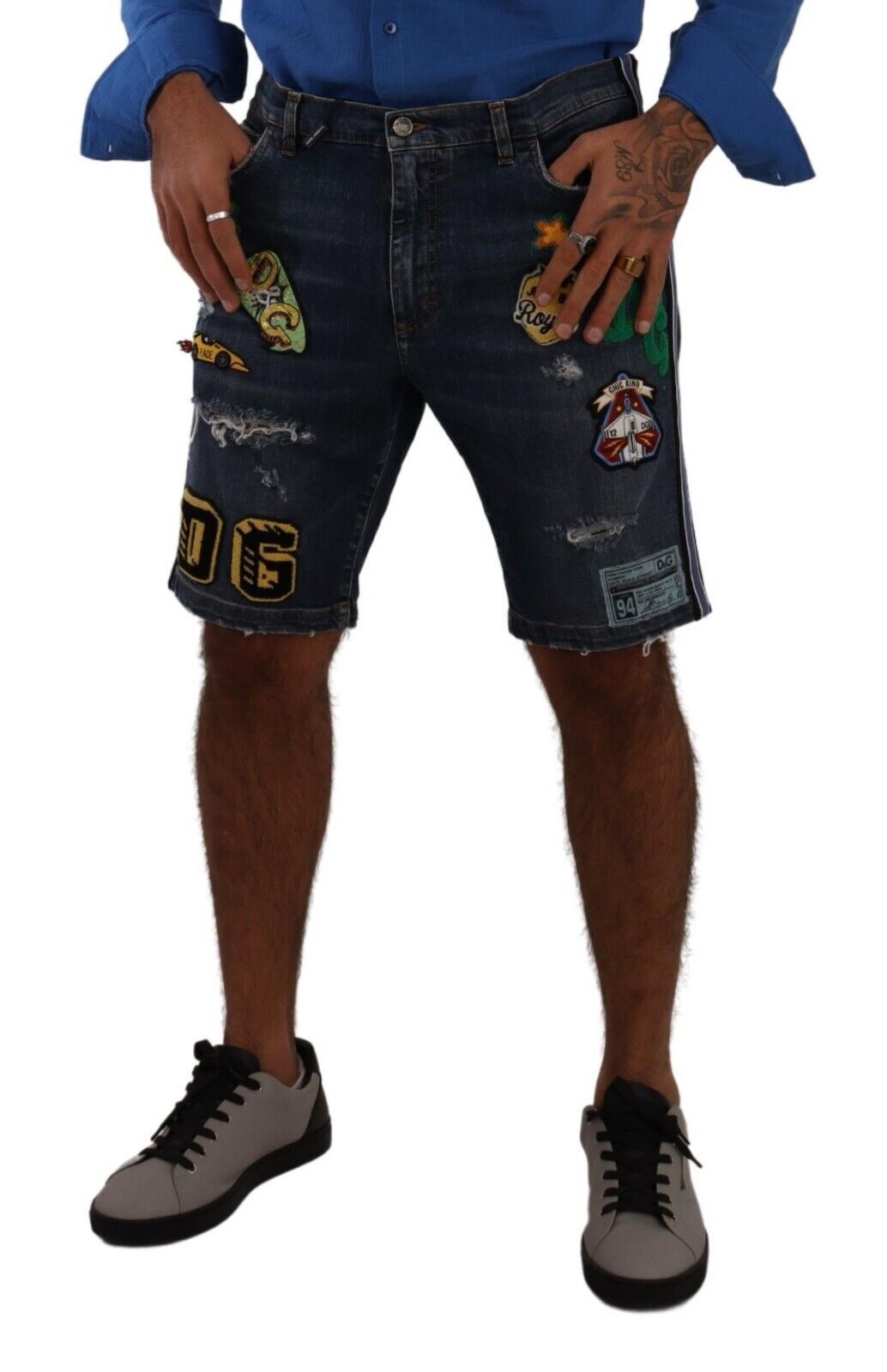 Dolce & Gabbana Chic Denim Above Knee Slim Fit Shorts