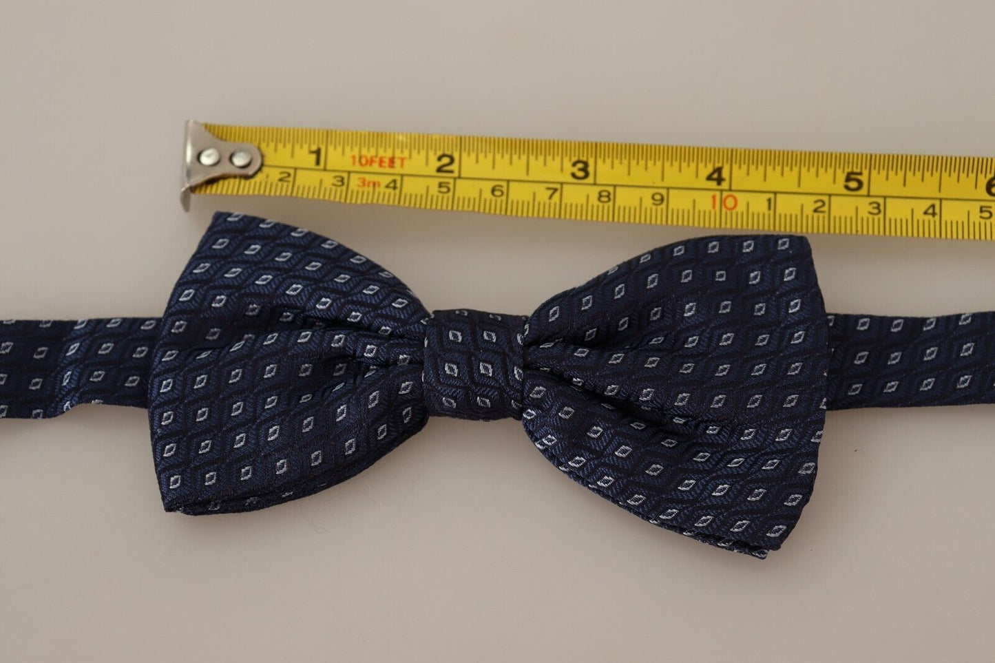 Dolce & Gabbana Elegant Dark Blue Silk Bow Tie