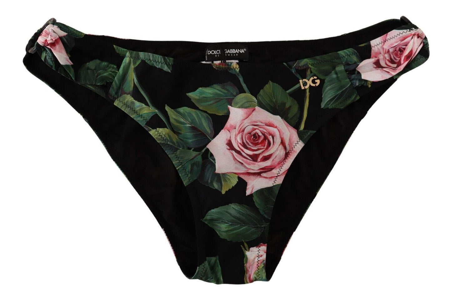 Dolce & Gabbana Elegant Rose Print Bikini Bottom