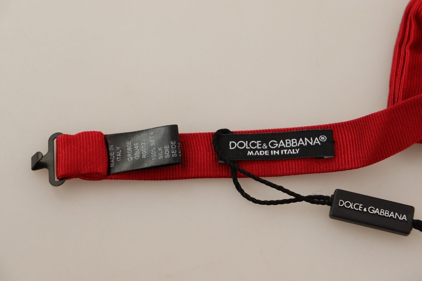 Dolce & Gabbana Elegant Red Silk Bow Tie