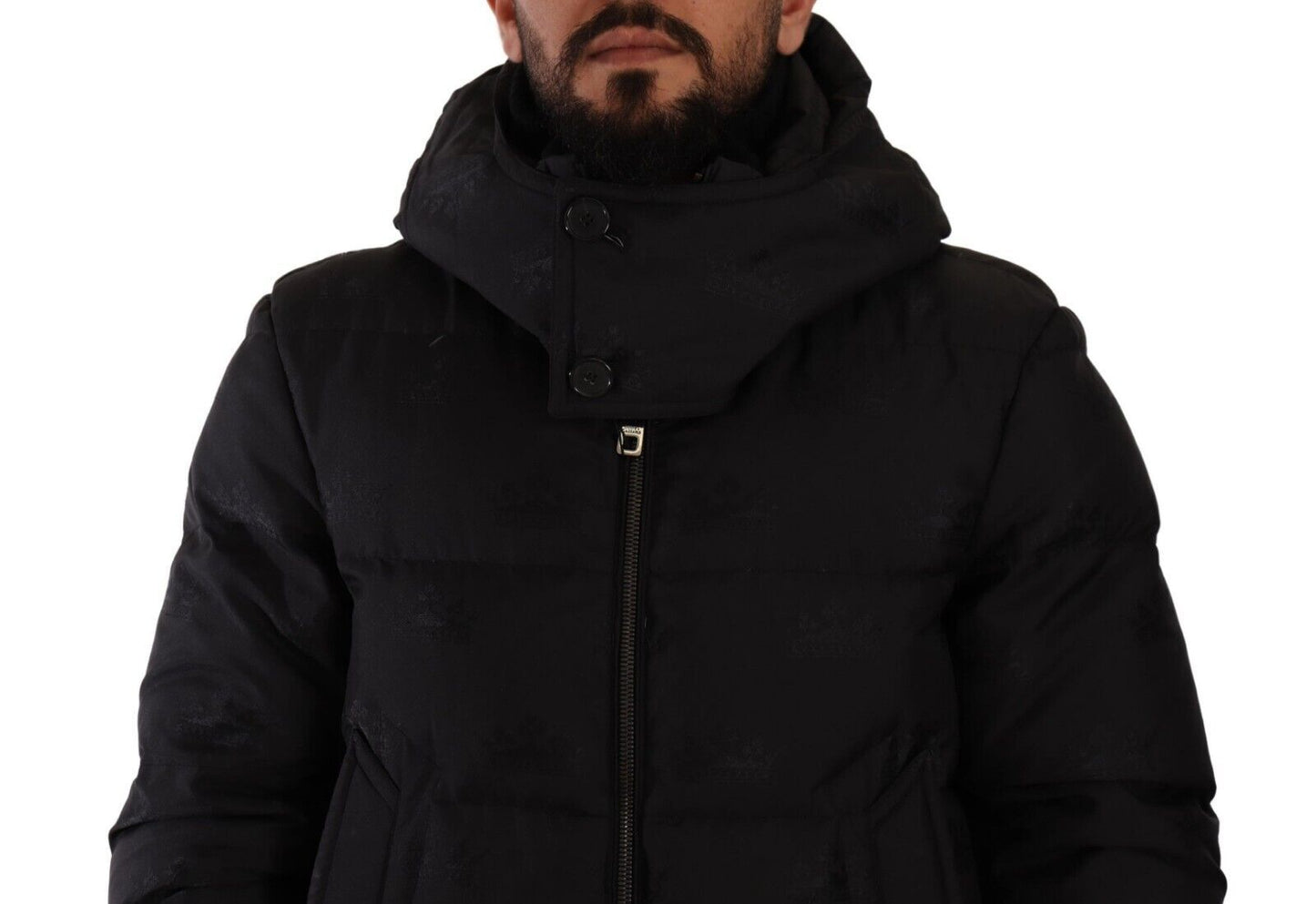 Dolce & Gabbana Elegant Black Parka Hooded Jacket