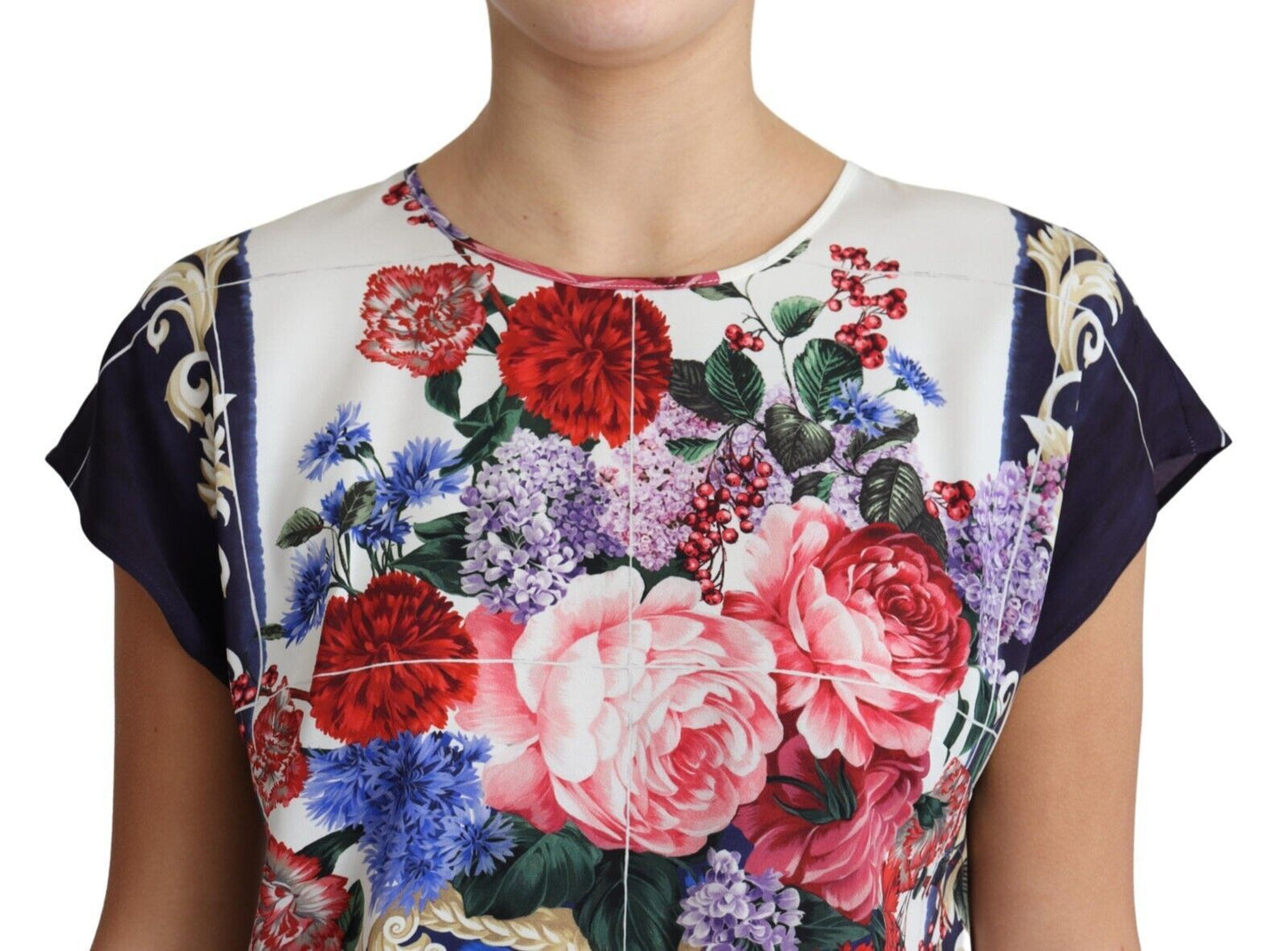 Dolce & Gabbana Elegant Silk Blend Floral Print Blouse