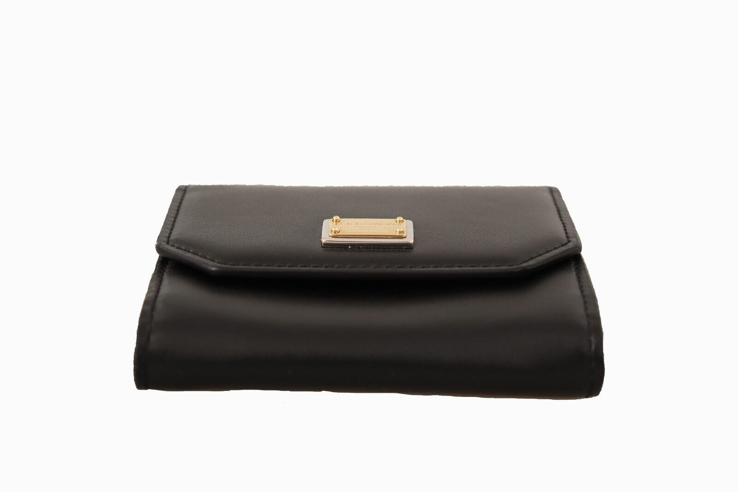 Dolce & Gabbana Elegant Black Leather Bifold Wallet