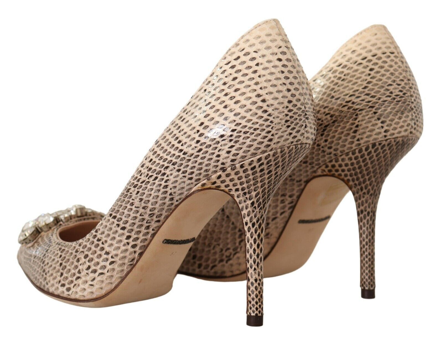 Dolce & Gabbana Exquisite Nude Leather Heels Pumps