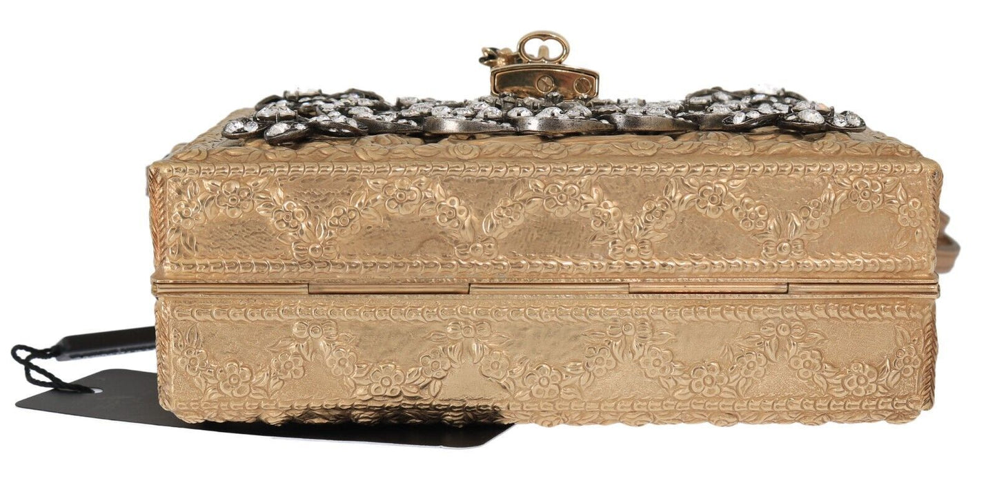 Dolce & Gabbana Elegant Gold Evening Party Clutch