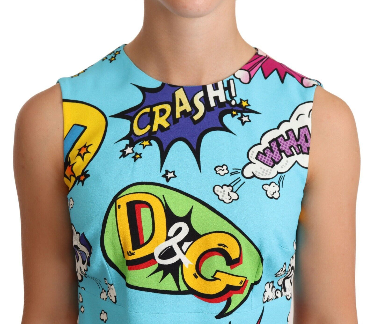 Dolce & Gabbana Chic Cartoon Print Cropped Sleeveless Top