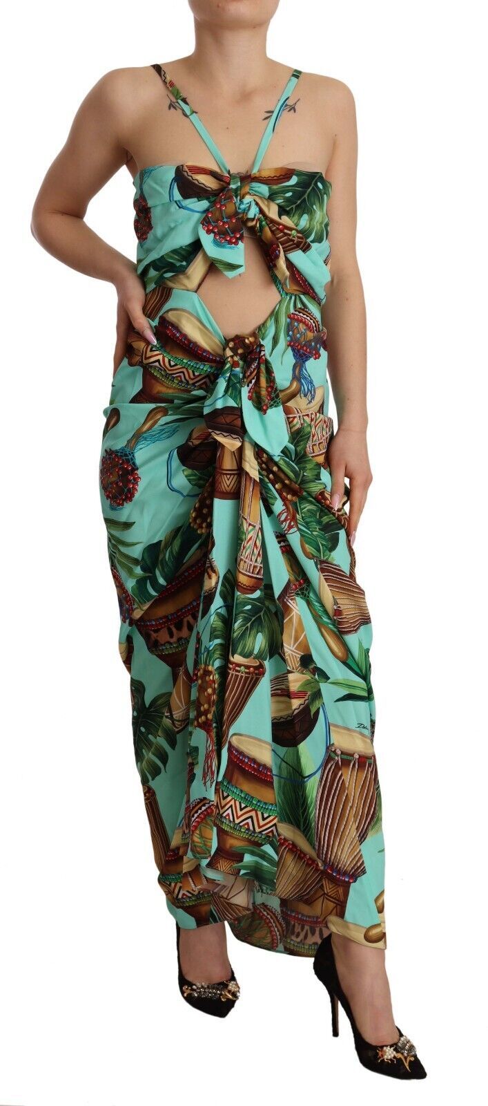 Dolce & Gabbana Exquisite Jungle Print Maxi Dress