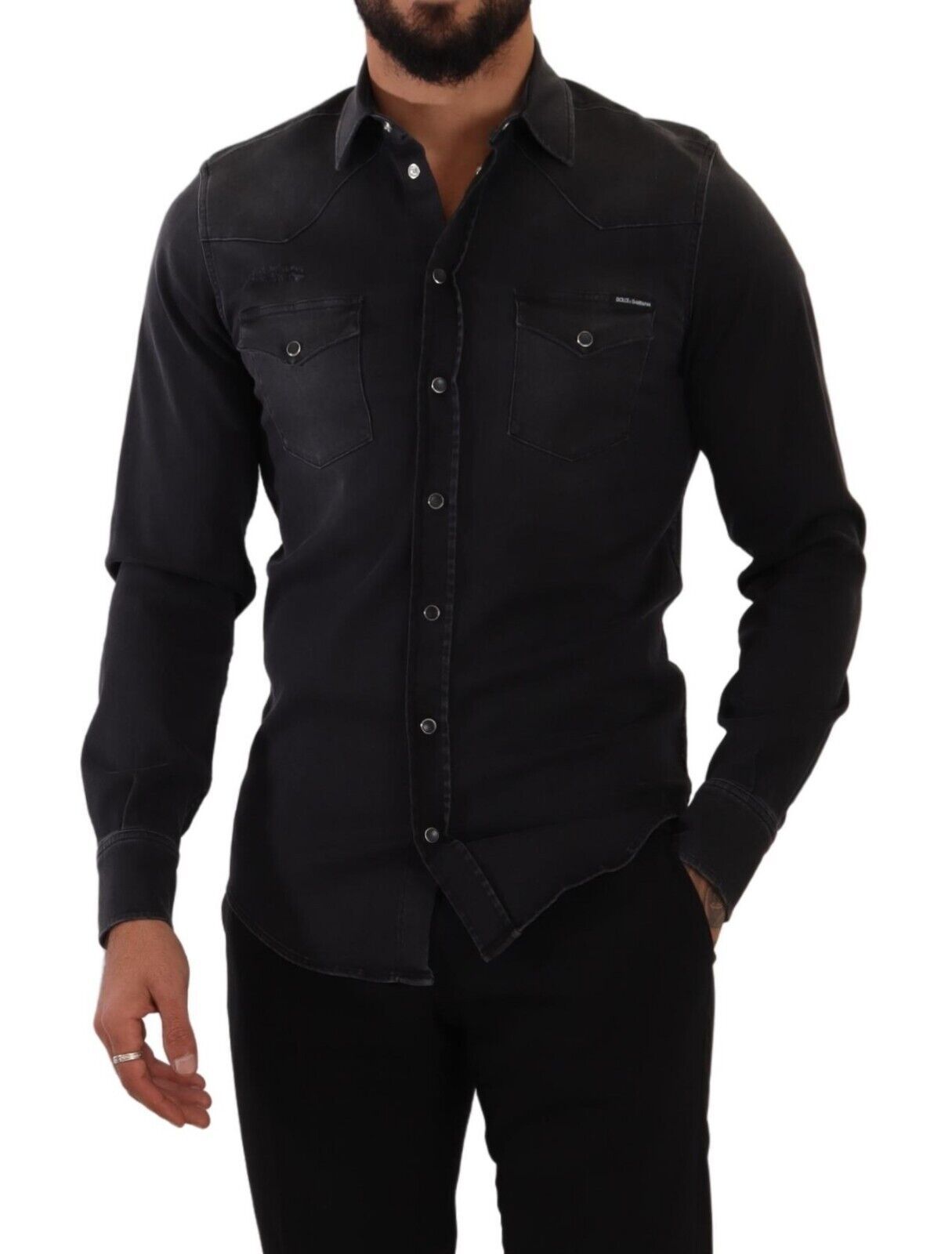 Dolce & Gabbana Elegant Slim Fit Denim Shirt