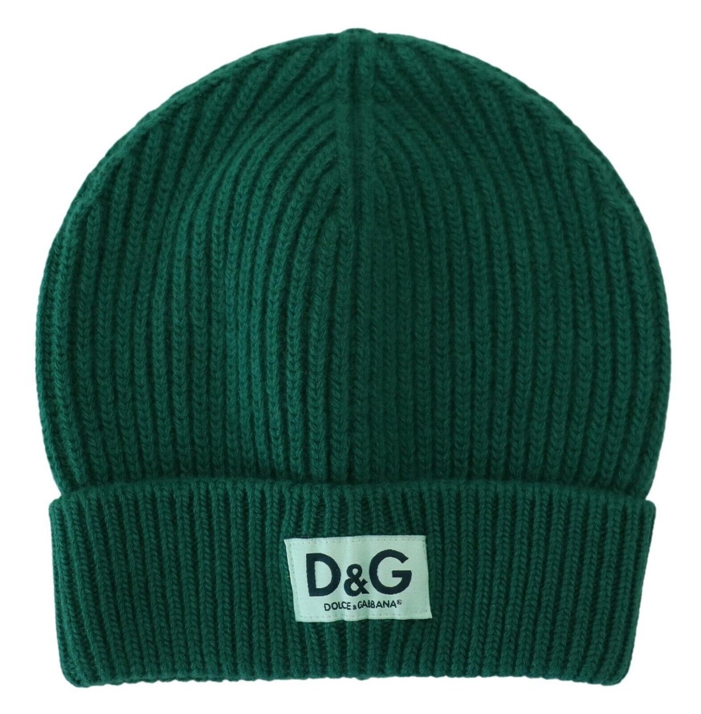 Dolce & Gabbana Elegant Virgin Wool Green Beanie