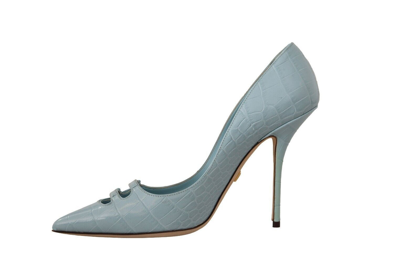 Dolce & Gabbana Elegant Light Blue Leather Pumps