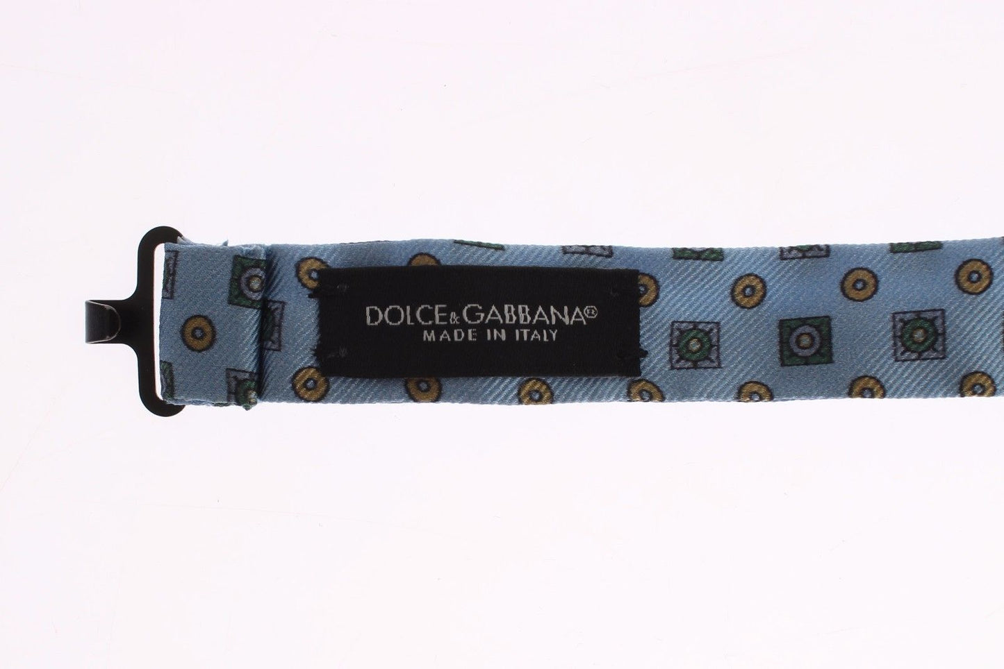 Dolce & Gabbana Exquisite Blue Baroque Silk Tie & Leather Belt Set