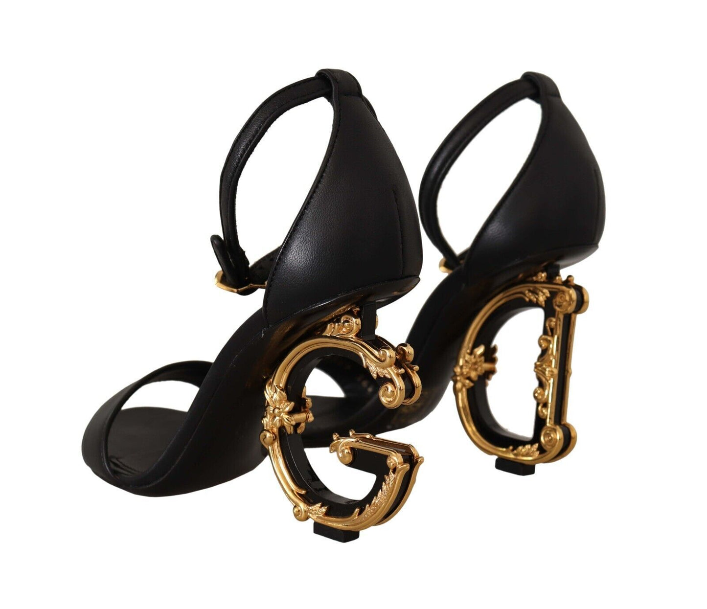 Dolce & Gabbana Elegant Ankle Strap Heels with Iconic DG Logo