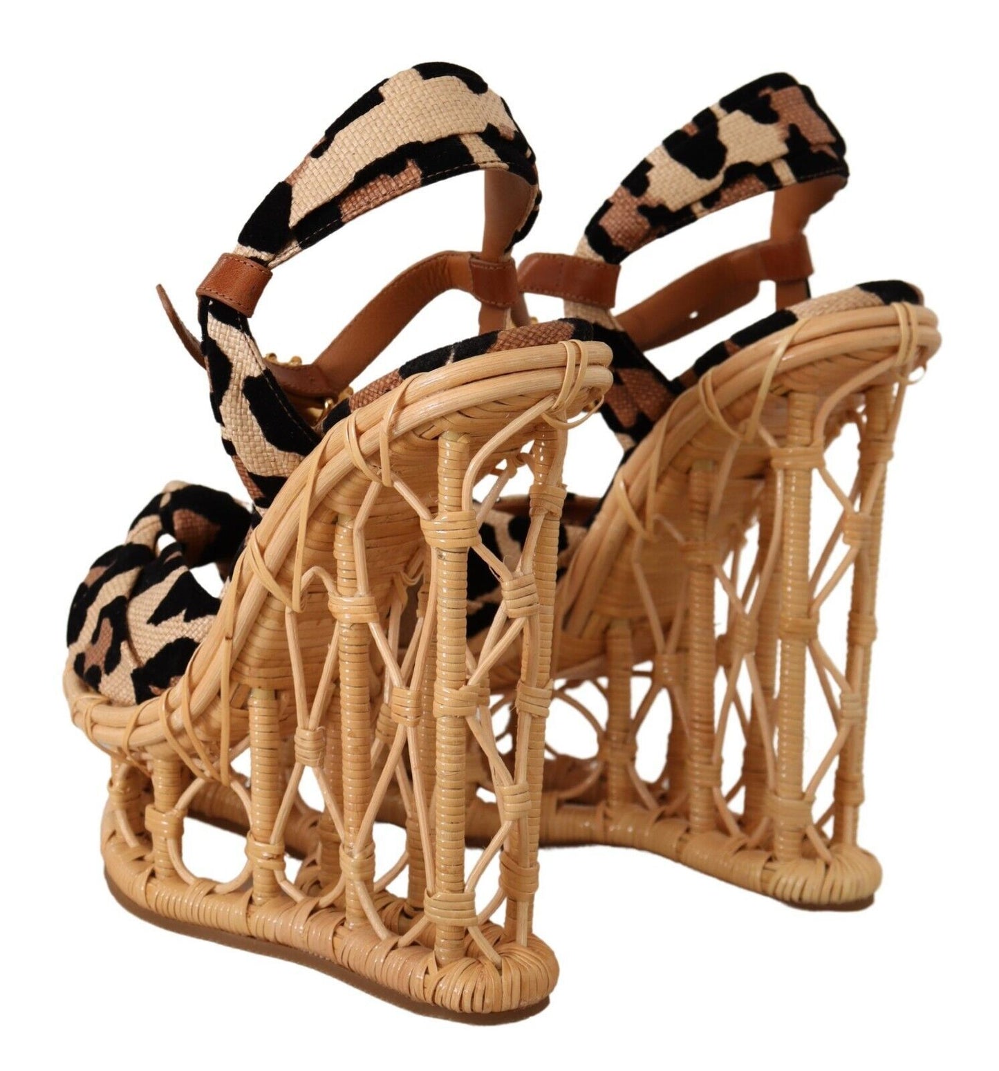 Dolce & Gabbana Elevate Your Style with Crystal-Embellished Wedge Sandals