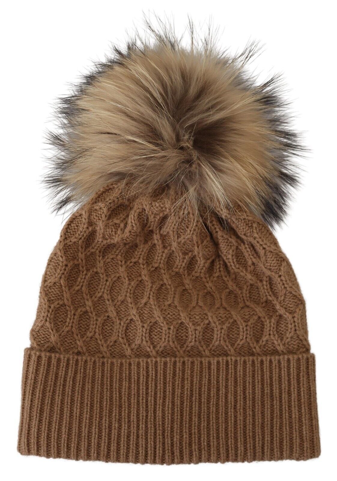 Dolce & Gabbana Elegant Camel Beanie Hat in Luxurious Brown Hue