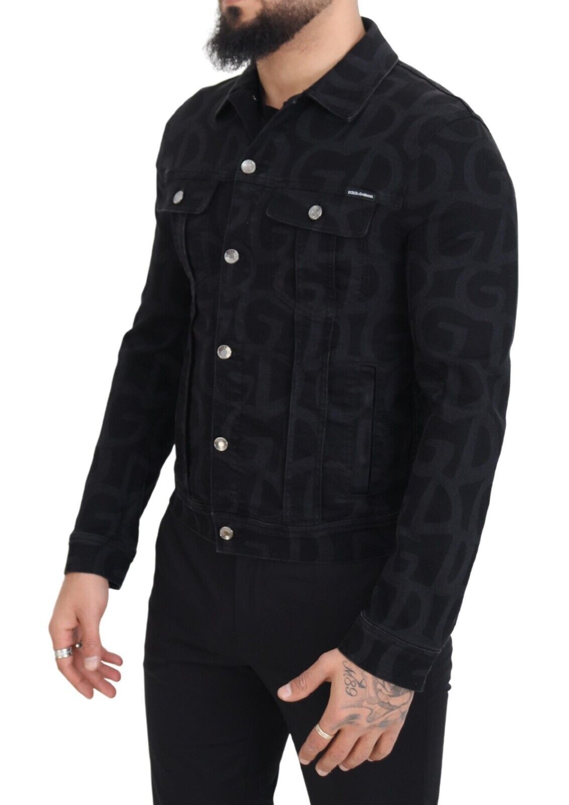 Dolce & Gabbana Iconic Black Cotton Denim Jacket