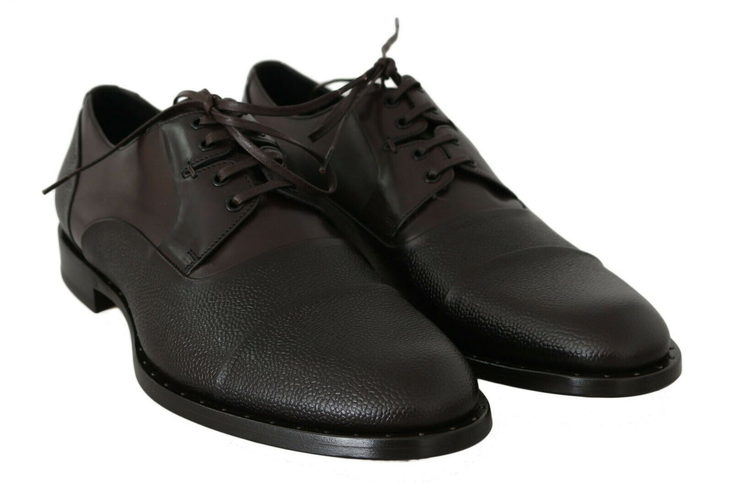 Dolce & Gabbana Brown Leather Laceups Dress Mens Shoes