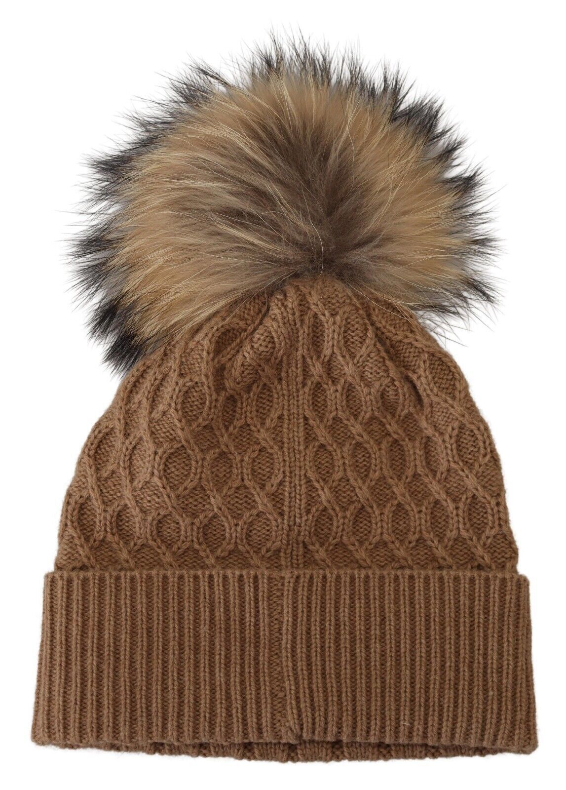 Dolce & Gabbana Elegant Camel Beanie Hat in Luxurious Brown Hue