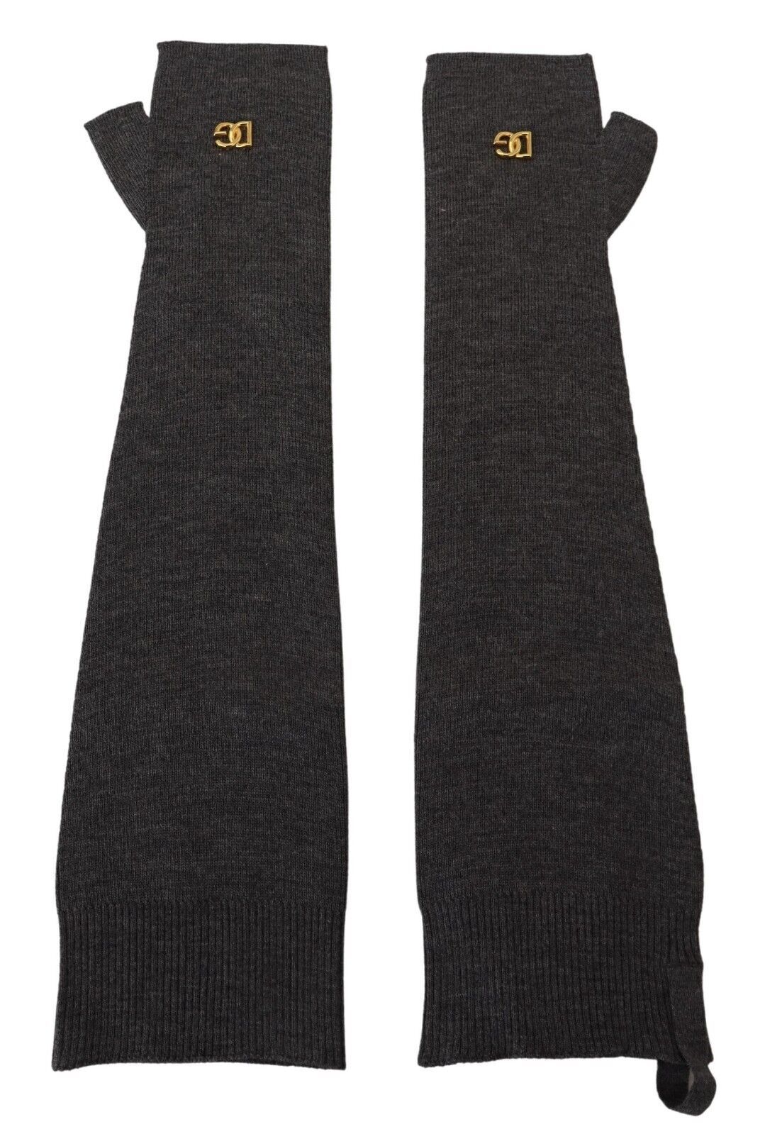 Dolce & Gabbana Elegant Gray Elbow Length Fingerless Gloves