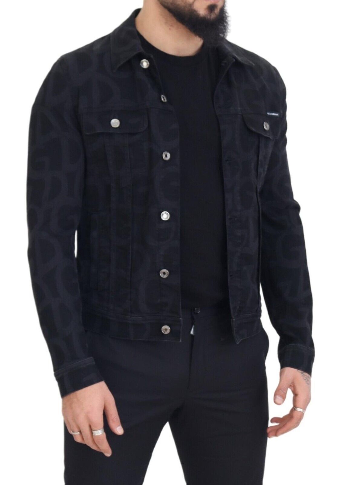 Dolce & Gabbana Iconic Black Cotton Denim Jacket