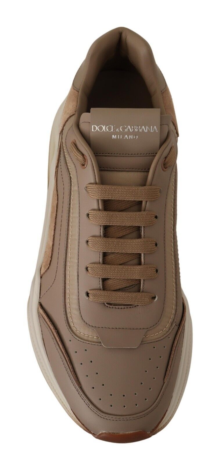 Dolce & Gabbana Beige Daymaster Leather Casual Sneakers