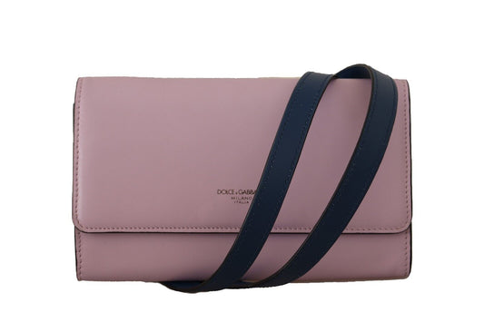 Dolce & Gabbana Elegant Pink Leather Bifold Wallet