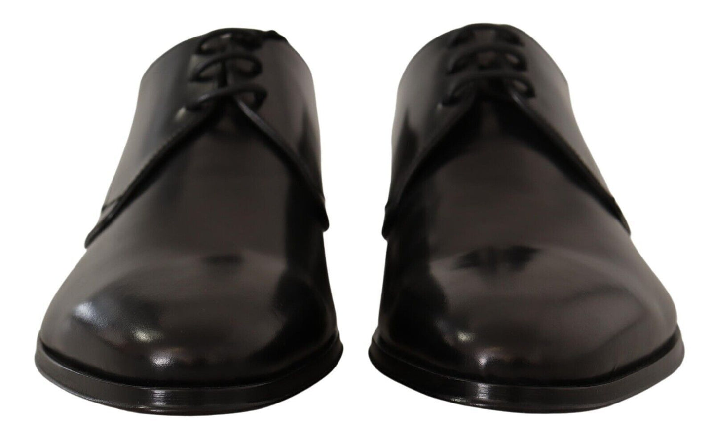 Dolce & Gabbana Elegant Black Leather Derby Shoes