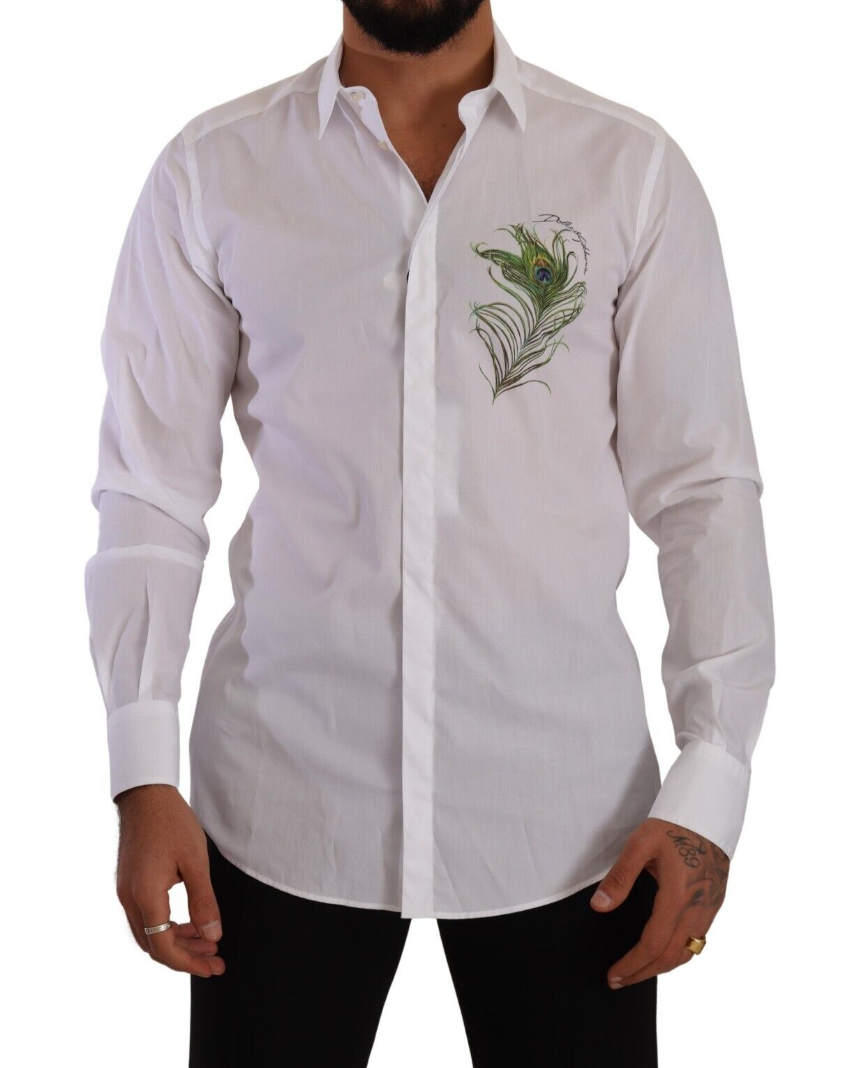 Dolce & Gabbana Elegant White Cotton Dress Shirt