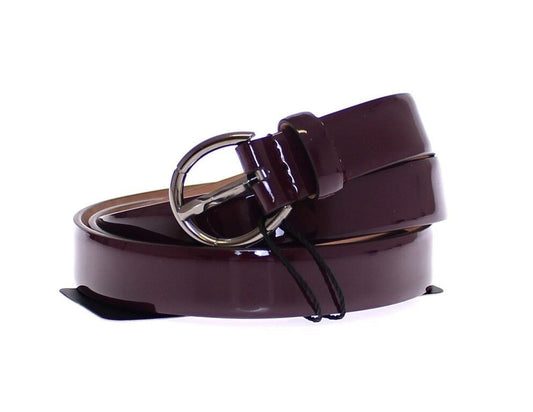 Dolce & Gabbana Purple Leather Logo Cintura Belt