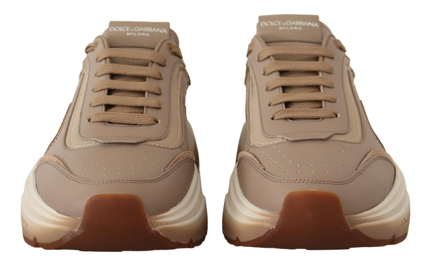 Dolce & Gabbana Beige Daymaster Leather Casual Sneakers