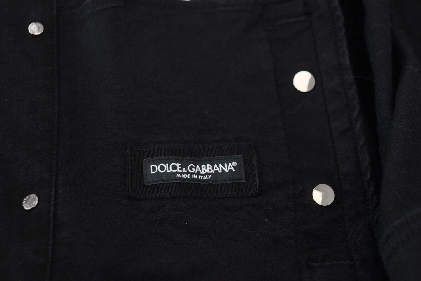 Dolce & Gabbana Iconic Black Cotton Denim Jacket