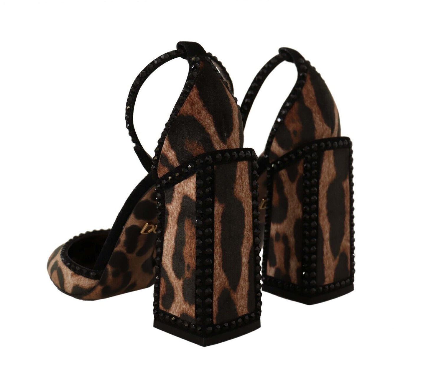 Dolce & Gabbana Chic Brown Leopard Ankle Strap Heels