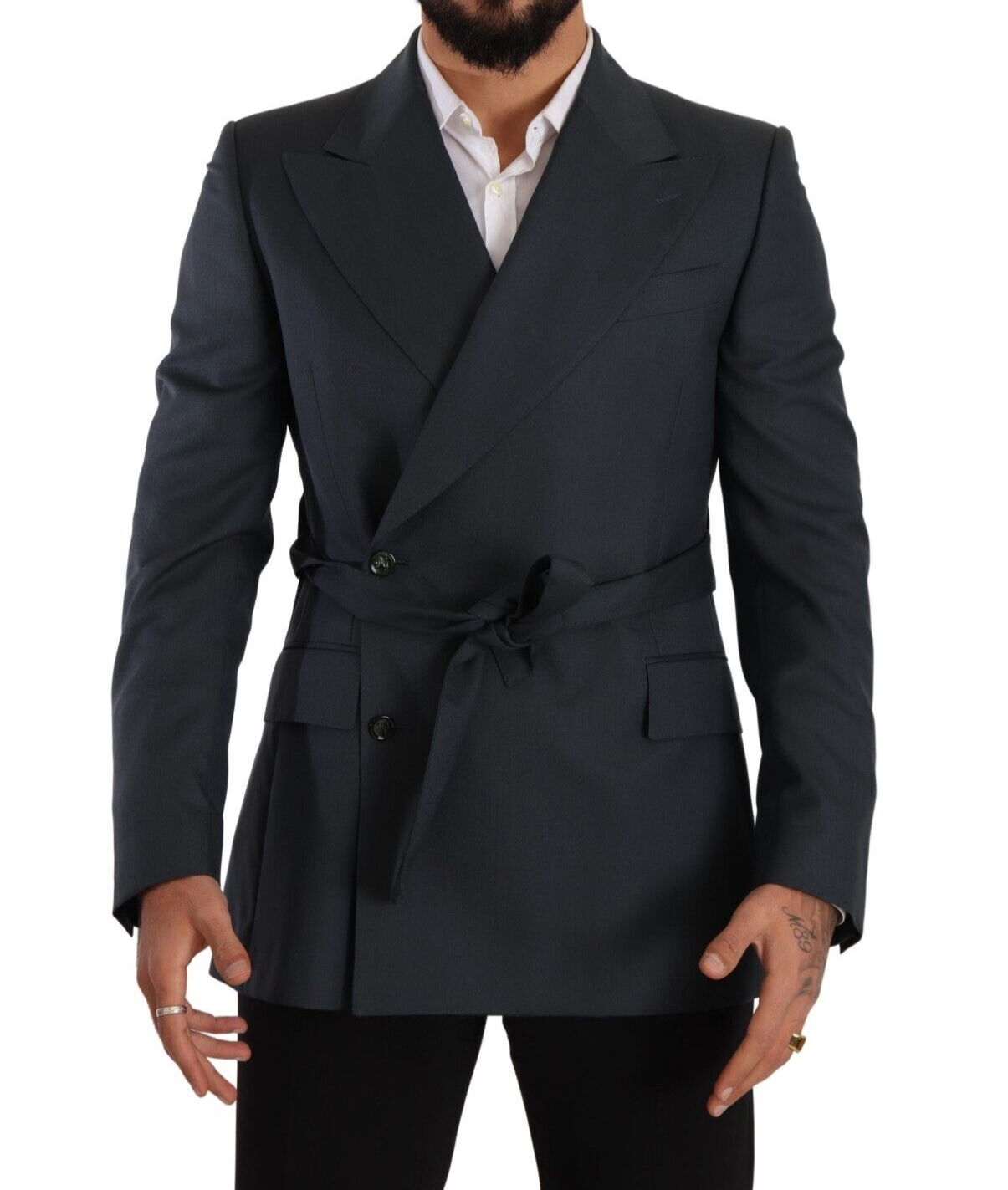 Dolce & Gabbana Elegant Slim Fit Silk-Wool Blend Blazer