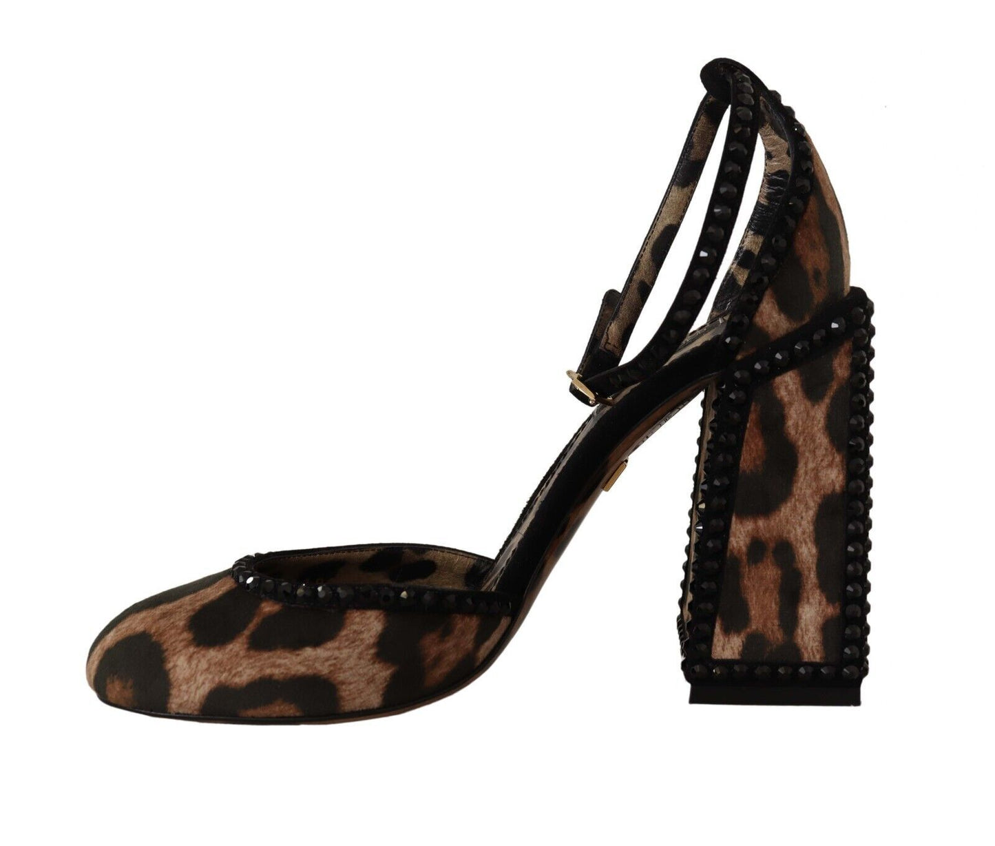 Dolce & Gabbana Chic Brown Leopard Ankle Strap Heels