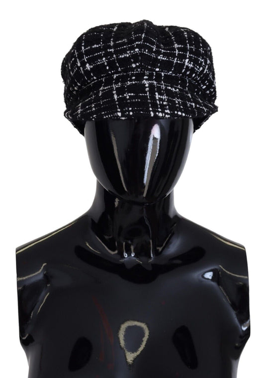 Dolce & Gabbana Chic Black Cabbie Hat with Luxurious Blend