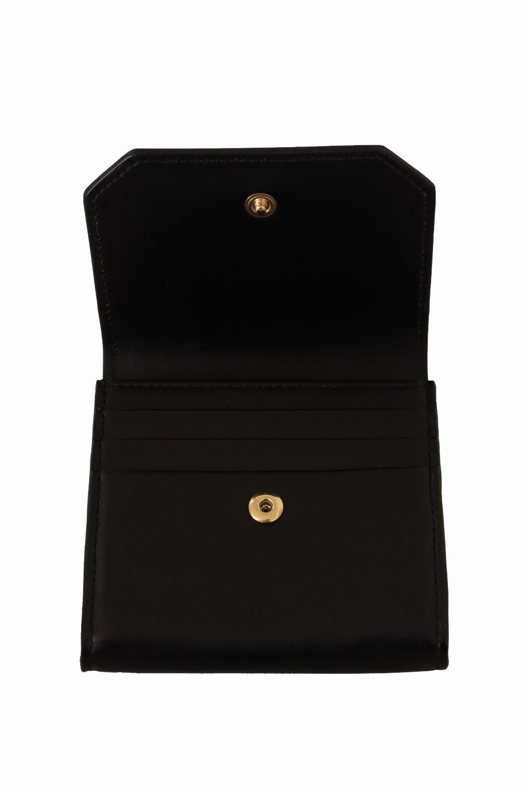 Dolce & Gabbana Elegant Black Leather Bifold Wallet