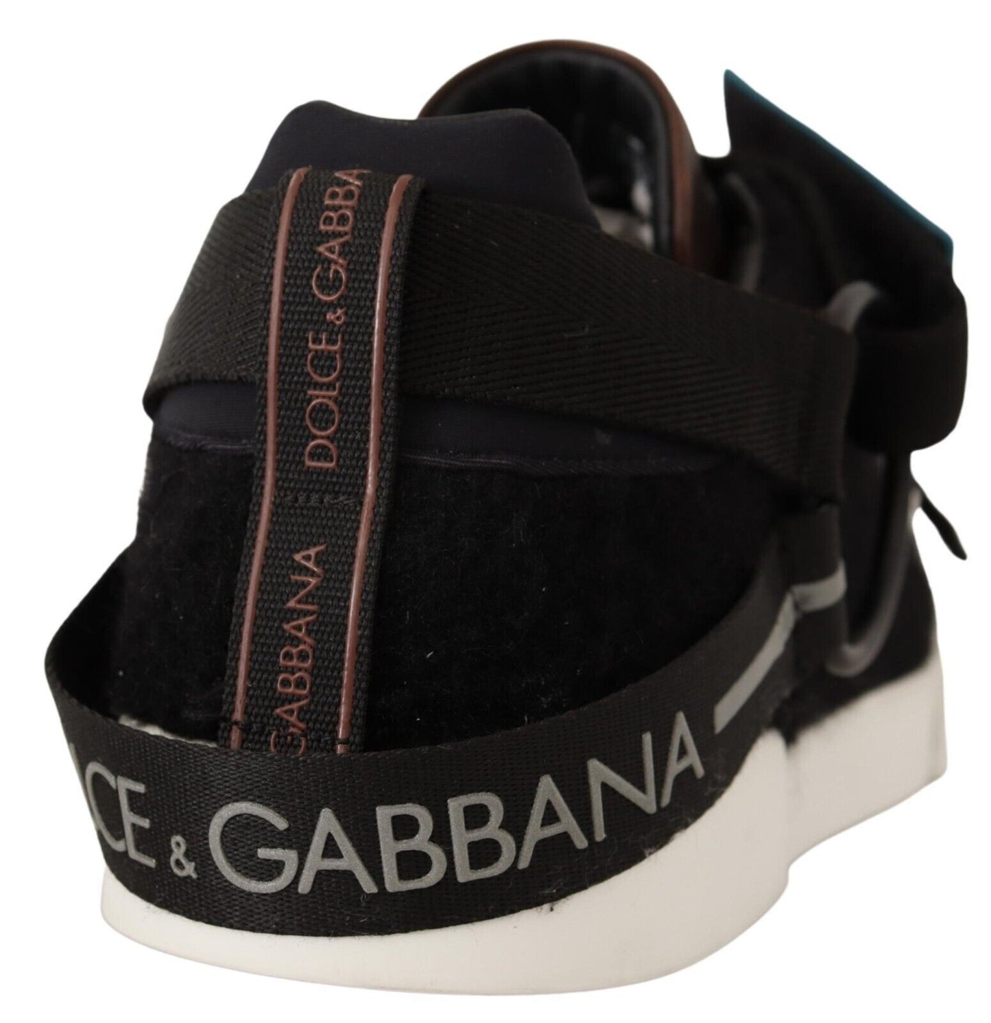 Dolce & Gabbana Elegant Shearling-Lined Leather Sneakers