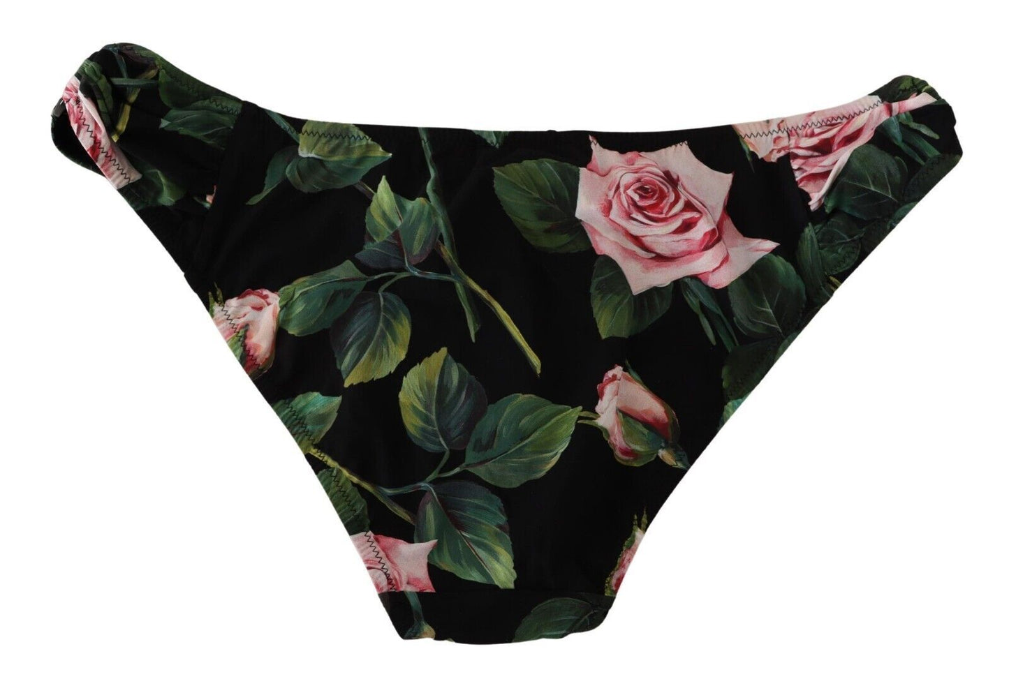 Dolce & Gabbana Elegant Rose Print Bikini Bottom