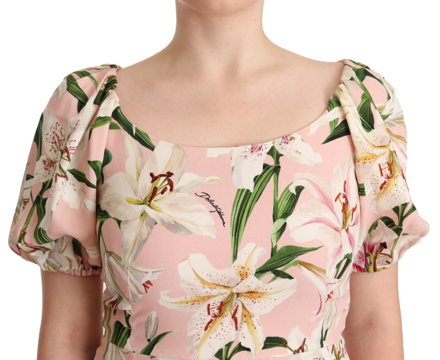 Dolce & Gabbana Floral Lilies Print Mini Dress