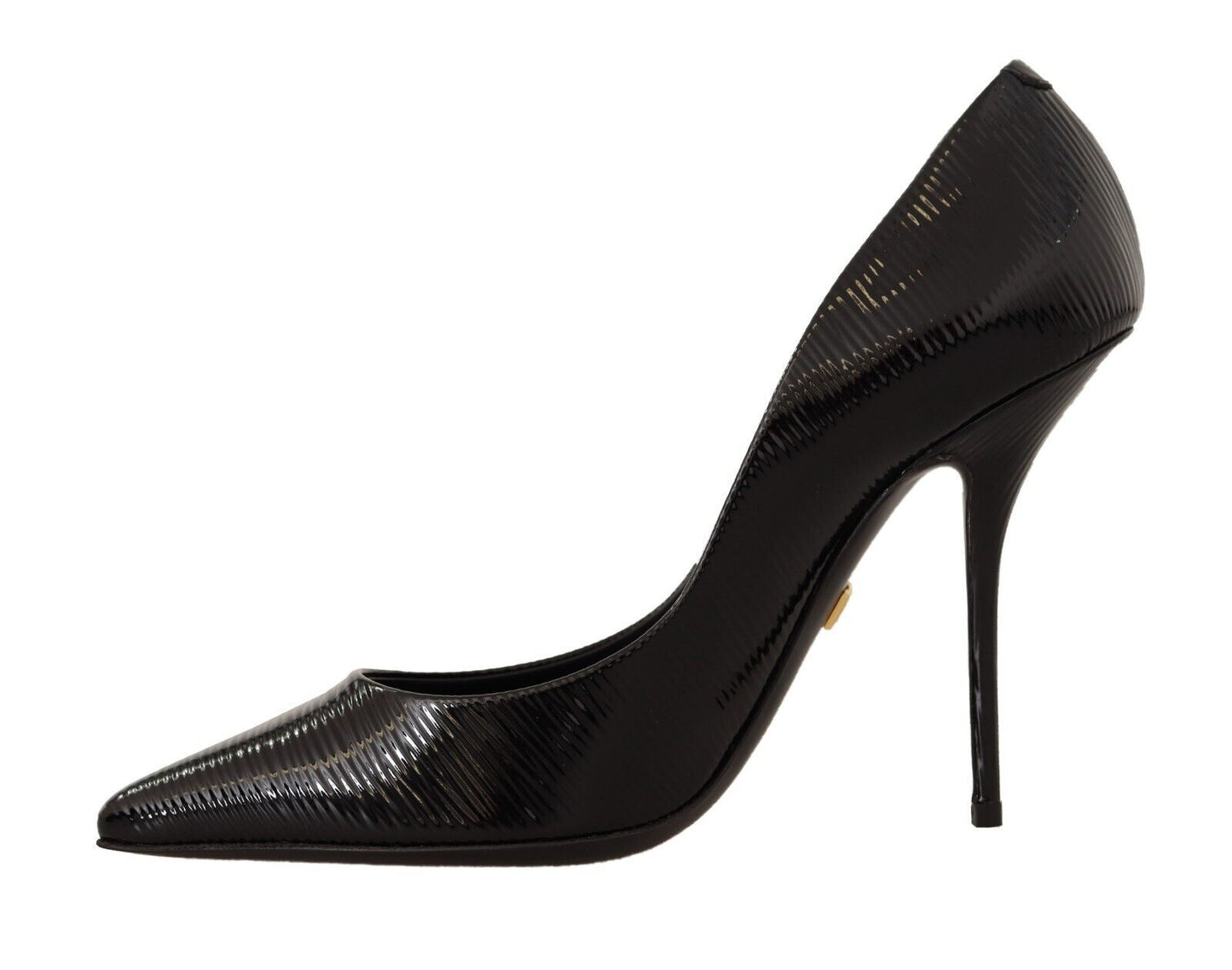 Dolce & Gabbana Elegant Black Leather Stiletto Pumps