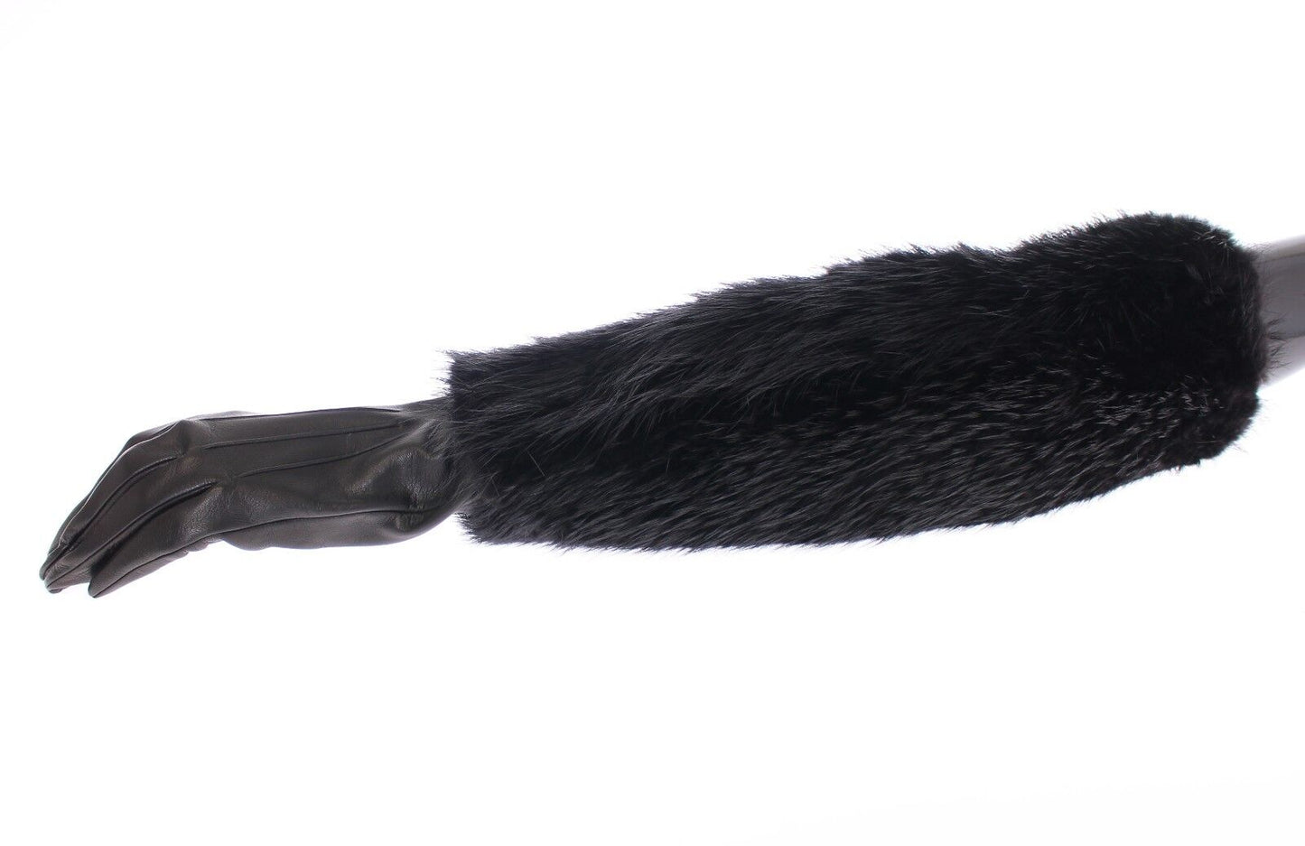 Dolce & Gabbana Elegant Elbow-Length Beaver Fur Gloves