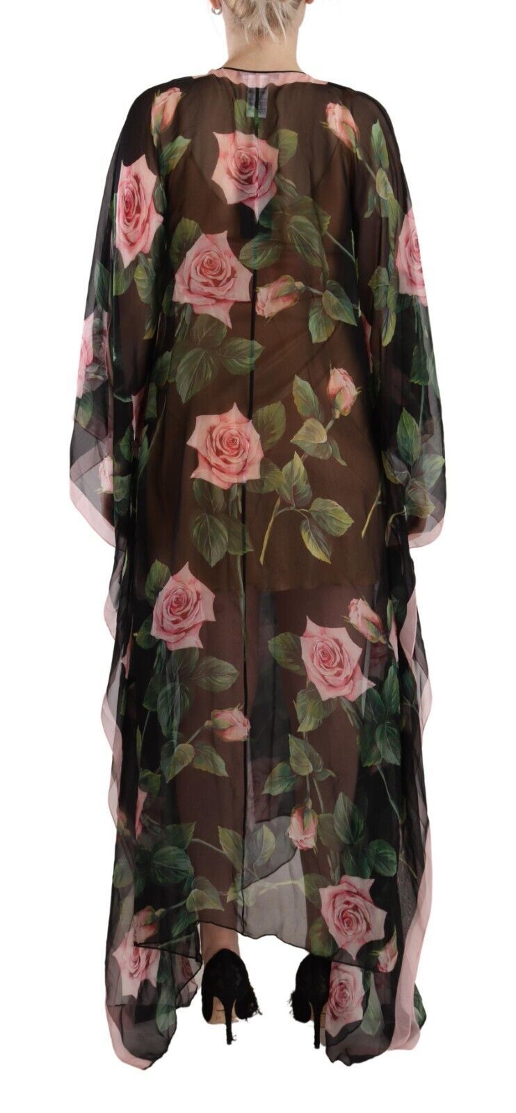 Dolce & Gabbana Elegant Floral Kaftan Silk Dress