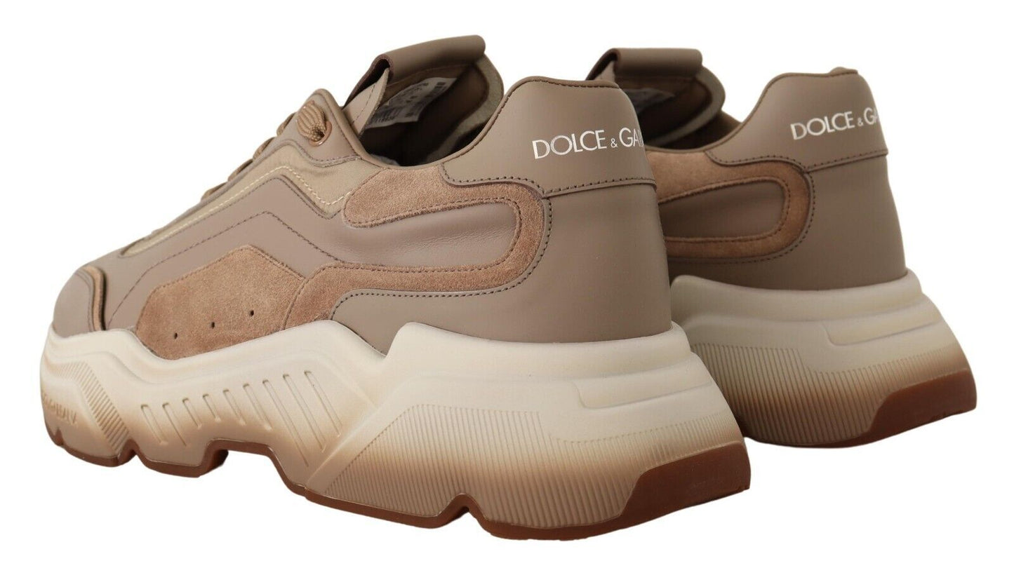 Dolce & Gabbana Beige Daymaster Leather Casual Sneakers