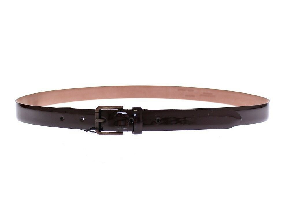 Dolce & Gabbana Brown Leather Logo Belt Cintura Belt