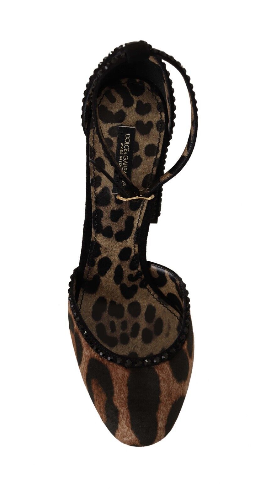 Dolce & Gabbana Chic Brown Leopard Ankle Strap Heels