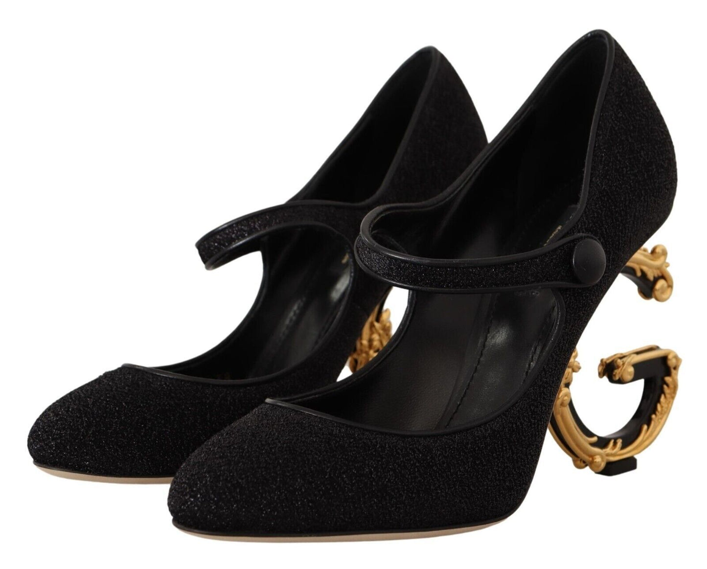 Dolce & Gabbana Elegant Devotion Mary Jane Pumps with Logo Heels