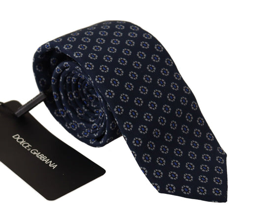 Dolce & Gabbana Elegant Silk Necktie in Dark Blue