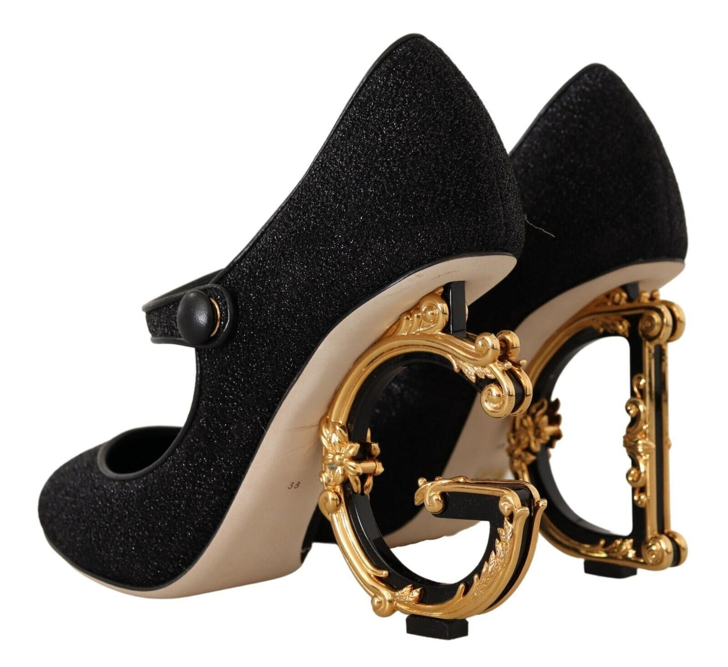 Dolce & Gabbana Elegant Devotion Mary Jane Pumps with Logo Heels