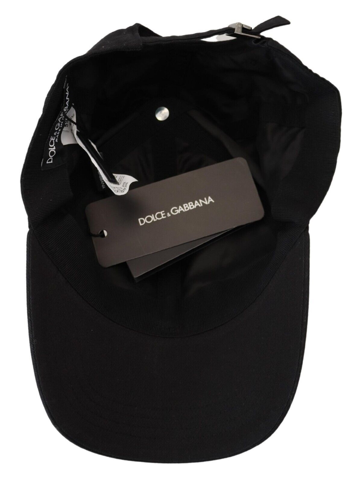 Dolce & Gabbana Timeless Black Cotton Baseball Cap