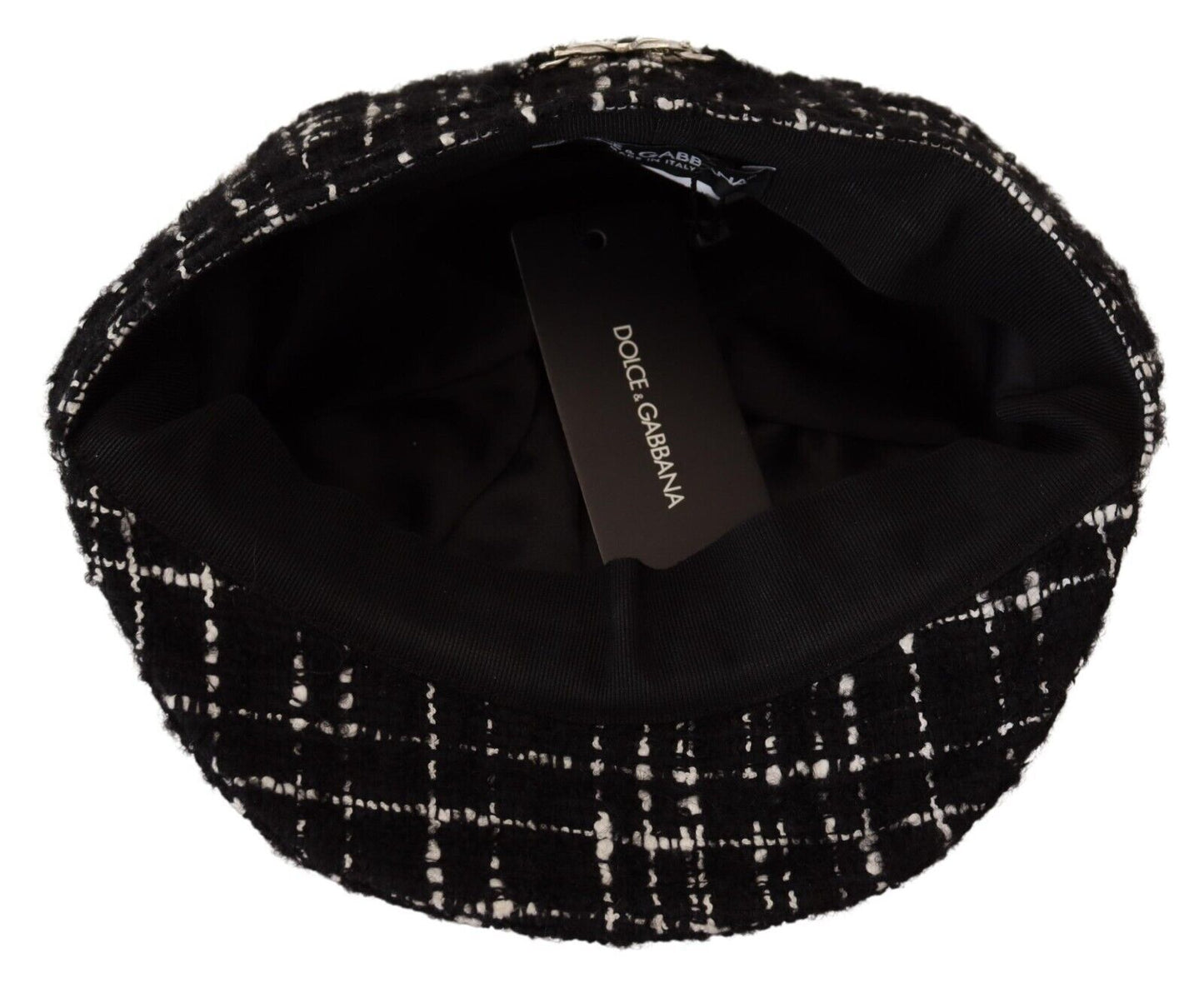 Dolce & Gabbana Chic Black Cabbie Hat with Luxurious Blend