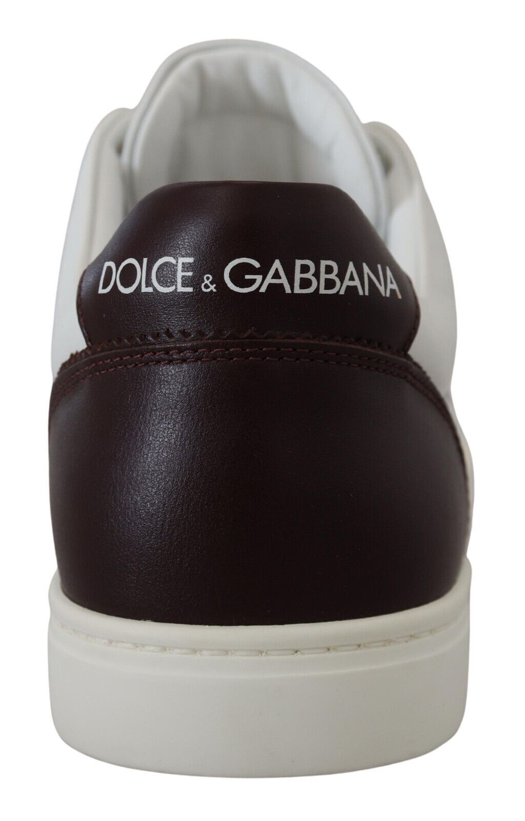 Dolce & Gabbana Elegant White Leather Low-Top Sneakers